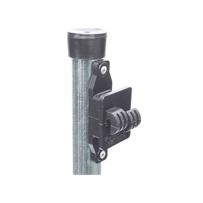 Poste con altura de 1m para cercos eléctricos/ Incluye base multiposicion fabricado 100% con acero galvanizado con 5 aisladores de paso