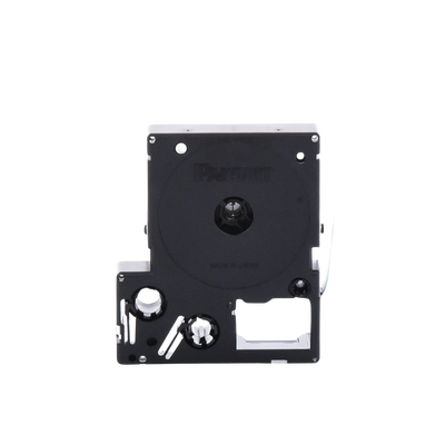 Casete de Etiquetas de Vinilo de Cinta Continua, Color Negro Sobre Blanco, Uso Interior/Exterior, 12 (0.5 in) mm de Ancho x 7 Metros de Largo