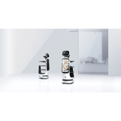 Robot Autonomo para Servicio de Meseros Ubicado por SLAM (Laser) / Mejora el Servicio al Cliente / Soporta 10 Kgs por Charola / Ideal para Restaurantes, Cafeterias, Hospitales, Salones de Eventos, Etc...