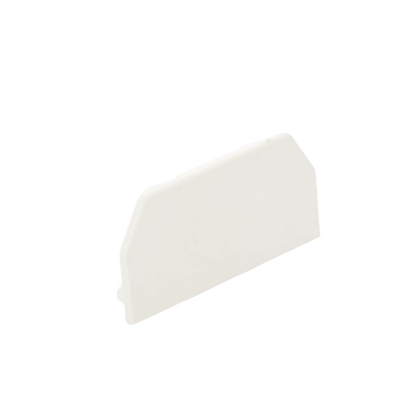Tapa Final, para uso con canaleta T45, Material PVC Rígido, Color Blanco Mate