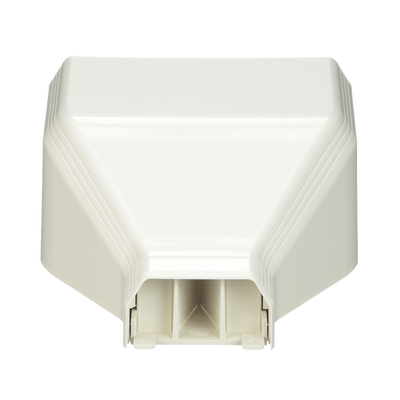 Conexión de tubería a canaleta T45, Salidas de 1/2", 3/4", 1" y 1 1/4", material ABS, Color Blanco Mate