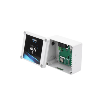 Modulo WIFI LITE con gabinete para uso en Energizadores YONUSA / Aplicación sin costo / Botón de Pánico/ 1 Salida Propósito General