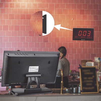 Pantalla receptora inalambrica para sistema de llamada de asistencia