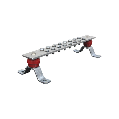 Barra de Unión de Aluminio de 16 Contactos 2" x 15-1/4" x 1/4" (50.8 x 387.35 x 6.35 mm).