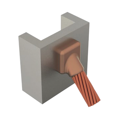 Molde para soldadura Exotérmica de superficie Vertical a cable 1/0 Awg en 45 Grados.