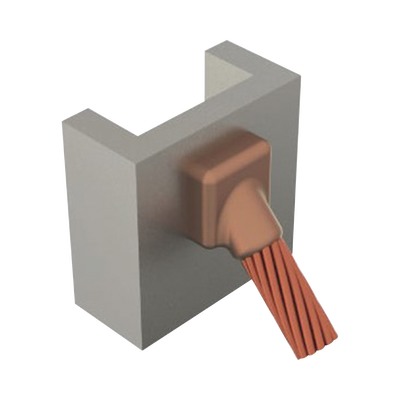 Molde para soldadura Exotermica de superficie Vertical a cable 2/0 Awg en 45 Grados.