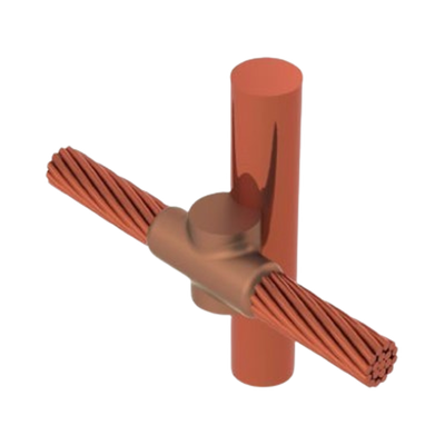 Molde para soldadura exotermica, costado de de varilla 5/8 in. a Cable de Paso 4/0 AWG.