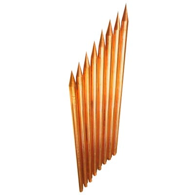 Varilla de Acero con Recubrimiento de Cobre Diámetro 1/2" de 3m de Largo.