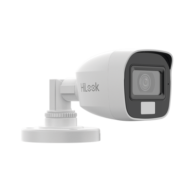 [Dual Light + ColorVu] Bala TURBOHD 3K megapixel / 20 mts IR + 20 mts luz blanca / Lente 2.8 (105° de Visión) / Exterior IP66 / Audio por Coaxitron / TVI-AHD-CVI-CVBS / Metal  / Smart-Hybrid light