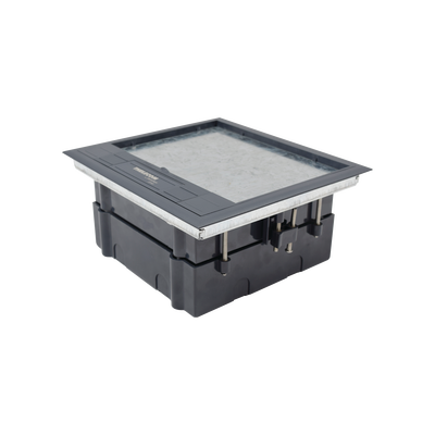Caja de piso para dos módulos universales (Socket M2), para alimentación eléctrica y redes de datos (11000-33401) No incluye faceplates