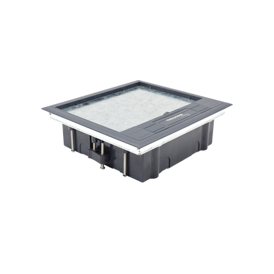 Caja de piso para dos módulos universales (Socket M2), para alimentación eléctrica y redes de datos (11000-33401) No incluye faceplates