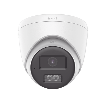 [Audio Bidireccional + Dual Light + ColorVu] Turret TURBOHD 2 Megapixel (1080p) / Lente 2.8 mm / 40 mts IR EXIR + 40 mts Luz Blanca / Micrófono y Bocina Integrado / Exterior IP67 / dWDR