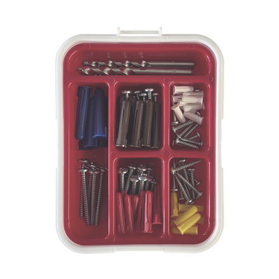 Kit para Sistemas de Fijación en Concreto, Taquetes con doble expansión y guía incluida para fácil instalación (104 piezas)