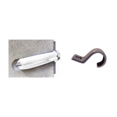 Kit de 20 grapas, 20 taquetes y 20 tornillos para sujetar conductores redondos o tubo en muro