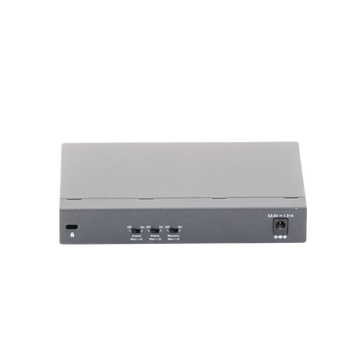 Switch PoE no Administrable de escritorio / 6 puertos 10/100 Mbps / 4 puertos PoE af/at / Presupuesto 67 W / Modo Extensor hasta 250 m / Calidad video prioritaria