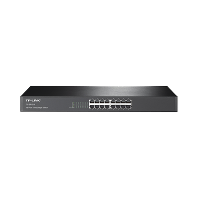Switch no administrable de 16 puertos 10/100 Mbps para montaje en rack