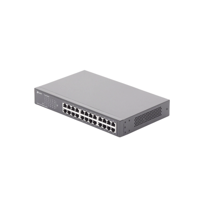 Switch no administrable de 24 puertos 10/100 Mbps para escritorio/rack