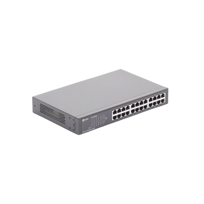 Switch no administrable de 24 puertos 10/100 Mbps para escritorio/rack