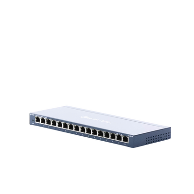 Switch Gigabit no administrable de 16 puertos 10/100/1000 Mbps para escritorio