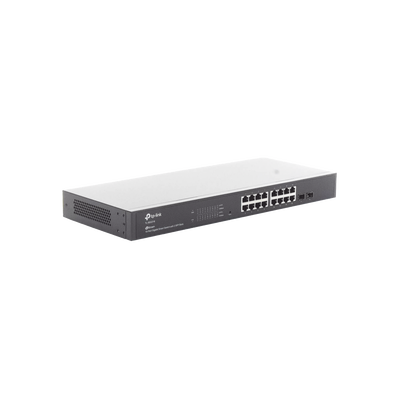 Switch Omada SDN Administrable / 16 puertos Gigabit y 2 puertos SFP / Funciones sFlow, QinQ y QoS / Administración centralizada OMADA