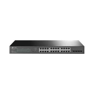 Switch PoE JetStream SDN Administrable 24 puertos 10/100/1000 Mbps + 4 puertos SFP, 24 puertos PoE, 250W, administración centralizada OMADA SDN