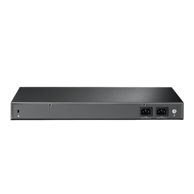 Switch de Fibra Óptica L2+ Omada / 24 puertos SFP 1GE / 4 Puertos Combinados SFP+/RJ45 Gigabit / 2 Puertos Consola RJ45|micro-SUB / Administración Centralizada Omada o Stand-Alone / Compatile con IPv6 /  Multicast IGMP