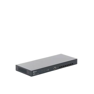 Switch Fibra Óptica L2+ Omada / 8 Puertos SFP+ 10G /  2 Puertos Consola (RJ45 y micro-USB) / Administración Centralizada Omada o Stand-Alone / Multicast IGMP / Calidad de Servicio / Montaje en Rack / Silencioso (sin ventiladores)