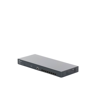 Switch Fibra Óptica L2+ Omada / 8 Puertos SFP+ 10G /  2 Puertos Consola (RJ45 y micro-USB) / Administración Centralizada Omada o Stand-Alone / Multicast IGMP / Calidad de Servicio / Montaje en Rack / Silencioso (sin ventiladores)