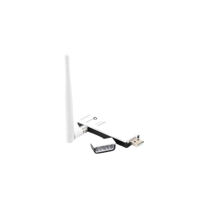 Adaptador USB inalámbrico de alta ganancia N 150 Mbps 2.4 GHz con 1 antena desmontable de 4dBi