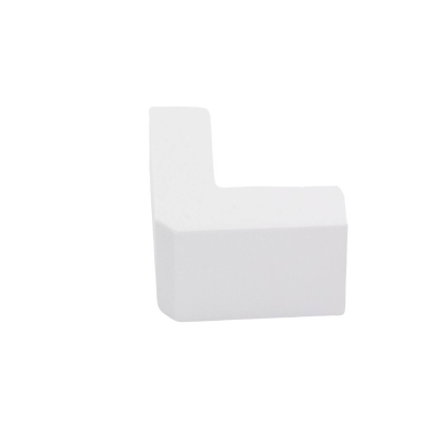 Esquinero exterior color blanco de PVC auto extinguible  para canaletas TMK1735, TMK1735SD (5310-02001)