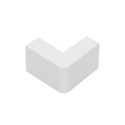 Esquinero exterior color blanco de PVC auto extinguible  para canaletas TMK1735, TMK1735SD (5310-02001)
