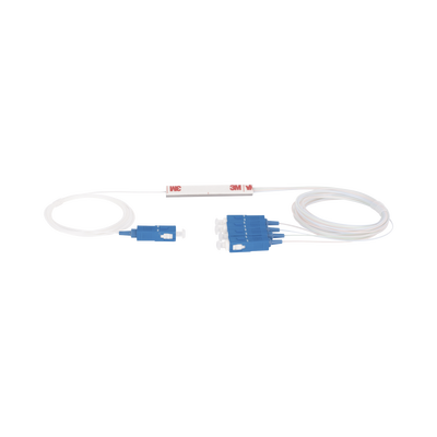 Splitter (Divisor Óptico) tipo PLC, de 1x4, conectores SC/UPC