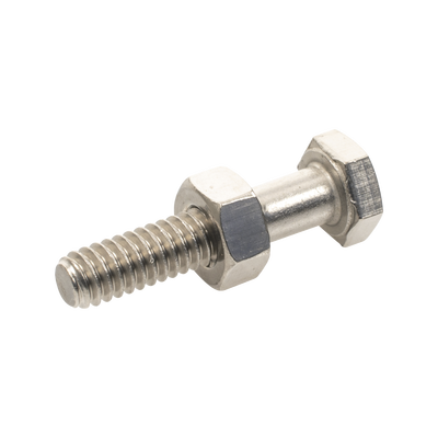 Paquete de 6 tornillos con tuercas de acero inoxidable 1/4 x 1 1/4”.