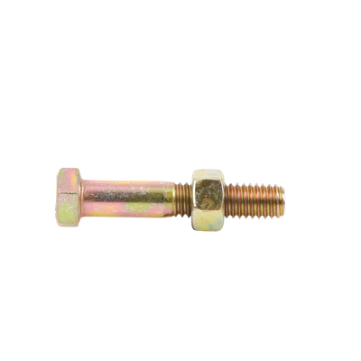 Paquete de 6 Tornillos Grado 5 con Tuercas Tropicalizadas de 3/8" x 2".