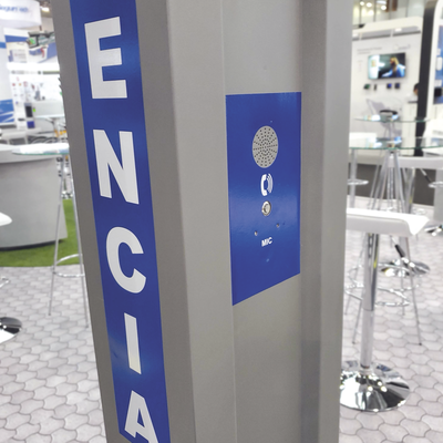 Gabinete tipo Torre para Sistema de Alerta  Mediante Equipo Fanvil I12-N-01P y estrobo (No incluidos).