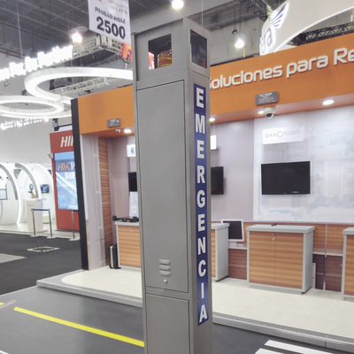 Gabinete tipo Torre para Sistema de Alerta  Mediante Equipo Fanvil I12-N-01P y estrobo (No incluidos).