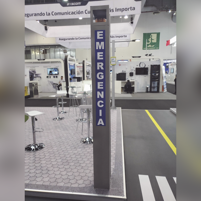 Gabinete tipo Torre para Sistema de Alerta  Mediante Equipo Fanvil I12-N-01P y estrobo (No incluidos).