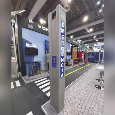 Gabinete tipo Torre para Sistema de Alerta  Mediante Equipo Fanvil I12-N-01P y estrobo (No incluidos).