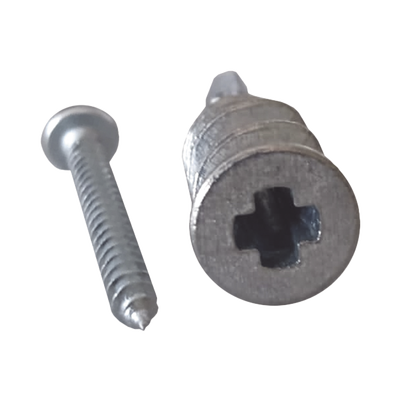 Taquete Métalico TPD Zinc con tornillo 8 x 1 1/4", Ideal para Uso con carteles publicitarios, Electrodomésticos
