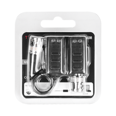 Kit de Transceptores (Baluns) con TERMINALES TIPO TORNILLO, Resolución 4K, Cable flexible COAXIAL Blindado  / COAXITRON / AUDIO POR COAXITRON / Menu OSD /Conector 100% COBRE / Calidad PREMIUM.