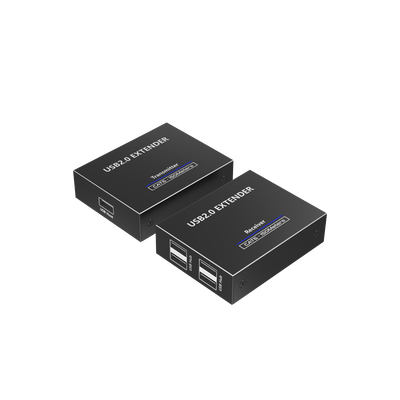Kit EXTENSOR USB 2.0 de 4 Puertos para Distancias de Hasta  150 m / Soporta USB 2.0, USB 1.1 y USB 1.0 / UTP Cat 5e/6/6a/7 / Soporta Switch Gigabit / Ideal para Cámaras WEB, Impresoras, Escáner, Memorias, Mouse, etc.
