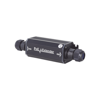 Extensor PoE / 100 Metros / Intemperie (IP66) /  60 Watts / 1 Puerto de Entrada  / 1 Puerto de Salida PoE / No requiere alimentación.