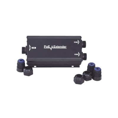 Extensor PoE/ 100 Metros / Intemperie (IP66) / 60 Watts / 1 puerto @ 2 salidas a 30 W  / No requiere fuente de alimentación adicional