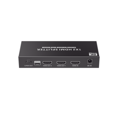 Splitter HDMI 1x2 | Velocidad de trasmisión 48 Gbps| Resolución 8k | Salida de audio| HDCP 2.3