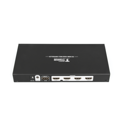 Controlador de VIDEOWALL  de 2 x 2 / Distribuye en 4 pantallas el video de 1 Entrada HDMI  / Resolución 1080p a 60 Hz. / Salida de audio de 3.5mm / Modo pantalla Completa o Modo Clon / Muy Fácil de crear una pared de Video Wall.