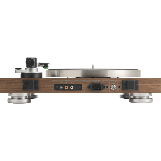 JBL TT350 Classic de Tracción Directa | Tornamesa Hi-Fi con Brazo de Aluminio y Cápsula Audio-Technica | Diseño Retro en Madera de Nogal con Control de Velocidad Preciso | Sonido Analógico Premium para Coleccionistas de Vinilos y Audiófilos