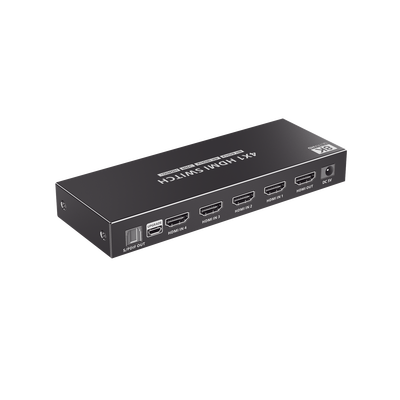 Switch Conmutador  HDMI 4X1 | 4 Entradas 1 Salida | Velocidad de trasmisión 48 Gbps | Resolución 8K | Salida de audio | HDCP 2.3.