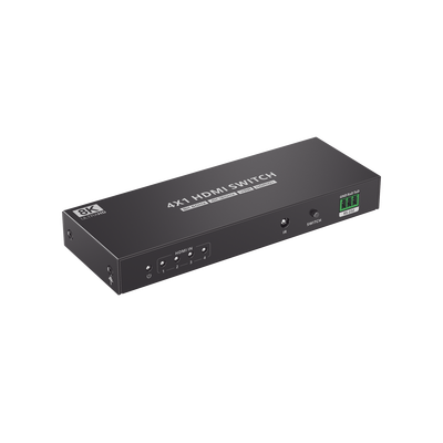 Switch Conmutador  HDMI 4X1 | 4 Entradas 1 Salida | Velocidad de trasmisión 48 Gbps | Resolución 8K | Salida de audio | HDCP 2.3.