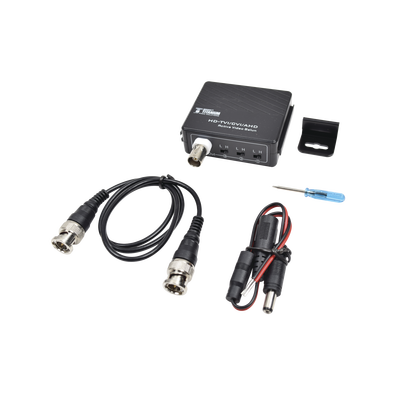 (TRANSCEPTOR) RECEPTOR DE VIDEO ACTIVO DE LARGO ALCANCE /  400 Metros con RECEPTOR ACTIVO TT4501T / Resolución 2 MP / Compatible con cámaras HD-TVI/CVI/AHD/CVBS / Protección Interconstruida contra sobretensión.