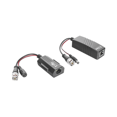 Kit de transceptores activos TURBO HD. Convierte 36/24 Vcc a 12 Vcc regulados, a través de cable  UTP Cat5e / 6. Transmision de 200 m (Revisar tabla de resoluciones )